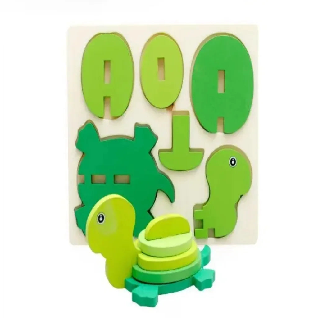3D Turtle Puzzle Building Blocks