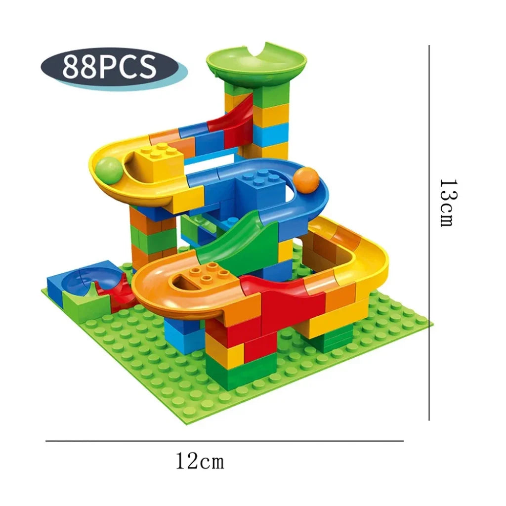 88Pcs Small Size Marble Race Blocks