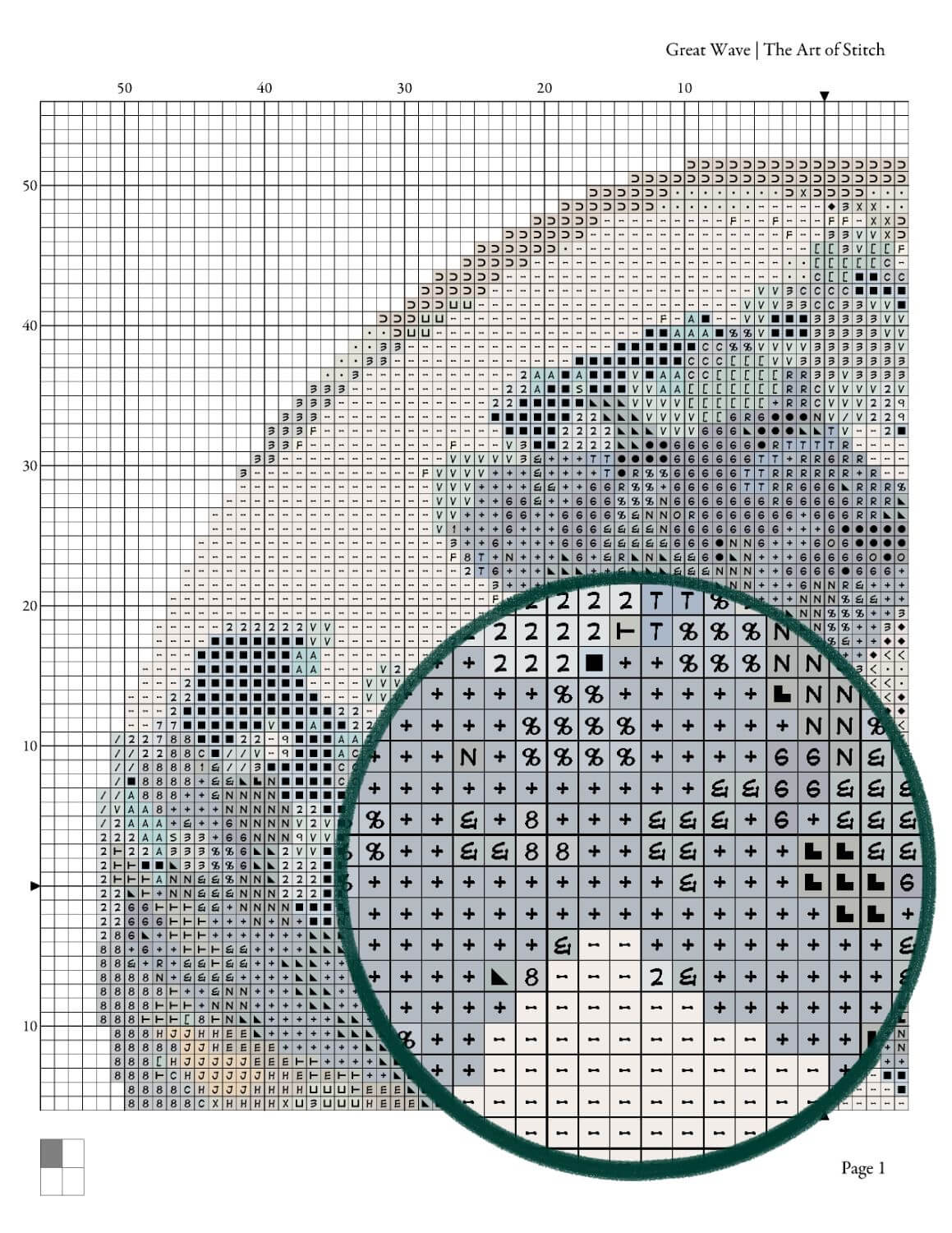 The Great Wave off Kanagawa Circular Cross Stitch Kit