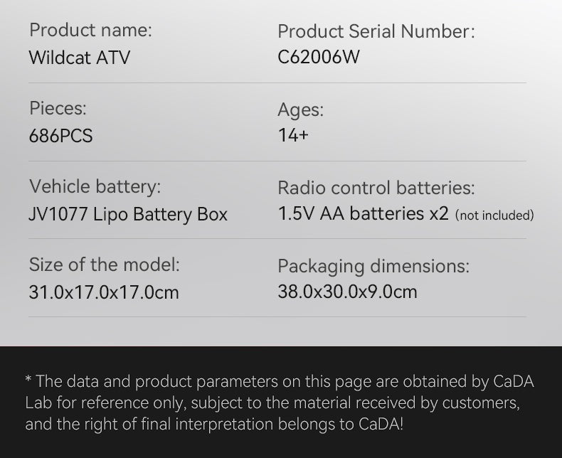 Cada Arctic Cat Wildcat C62006W