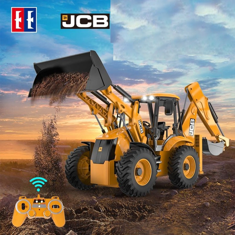 DOUBLE E E589-003 Remote Control Backhoe Wheel Loader 1/20 Scale