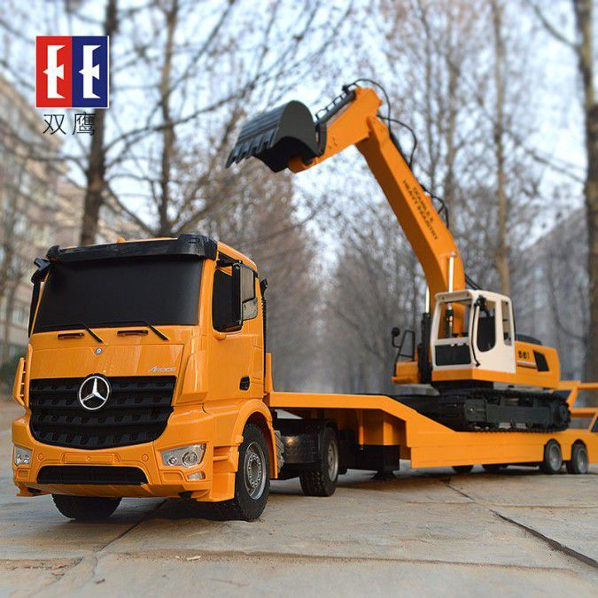 Double E Licensed Mercedes-Ben Rc Flat Bed Trailer 1/20 Scale E562-003
