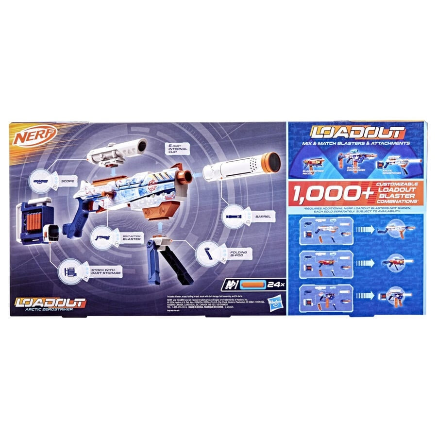 NERF Loadout Arctic Zerostriker Blaster