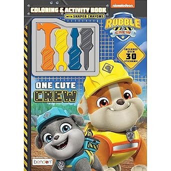 Nickelodeon Rubble & Crew Coloring and Activity Book with Shaped Crayons