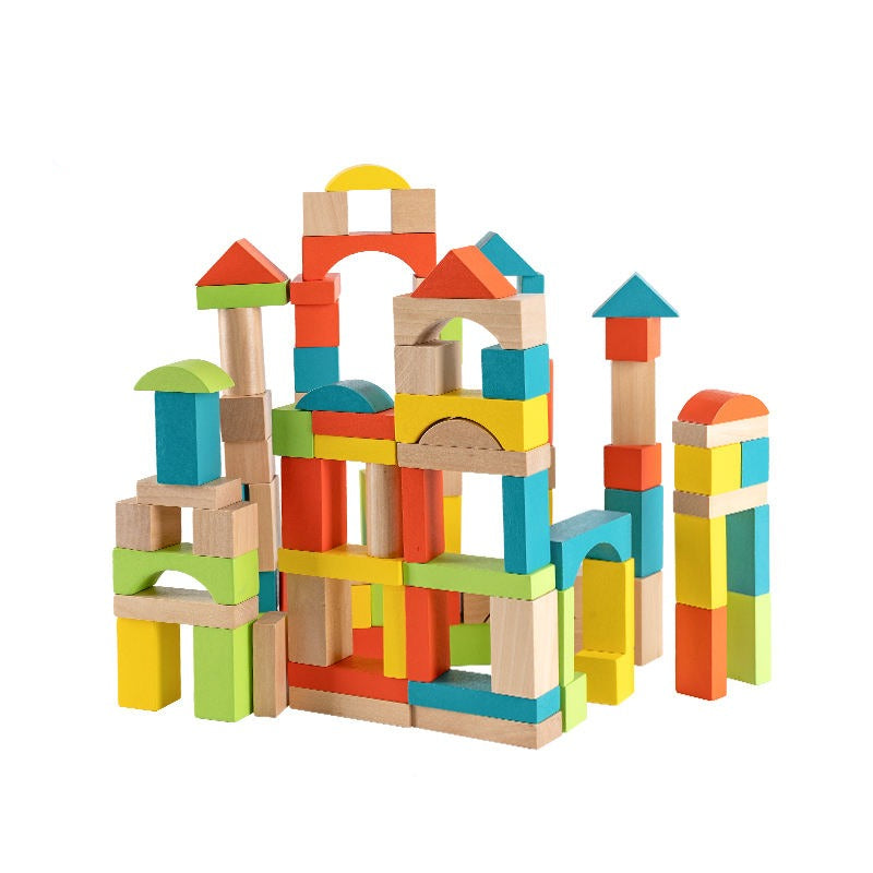 PHOOHI Wooden Classic 100pcs Blocks