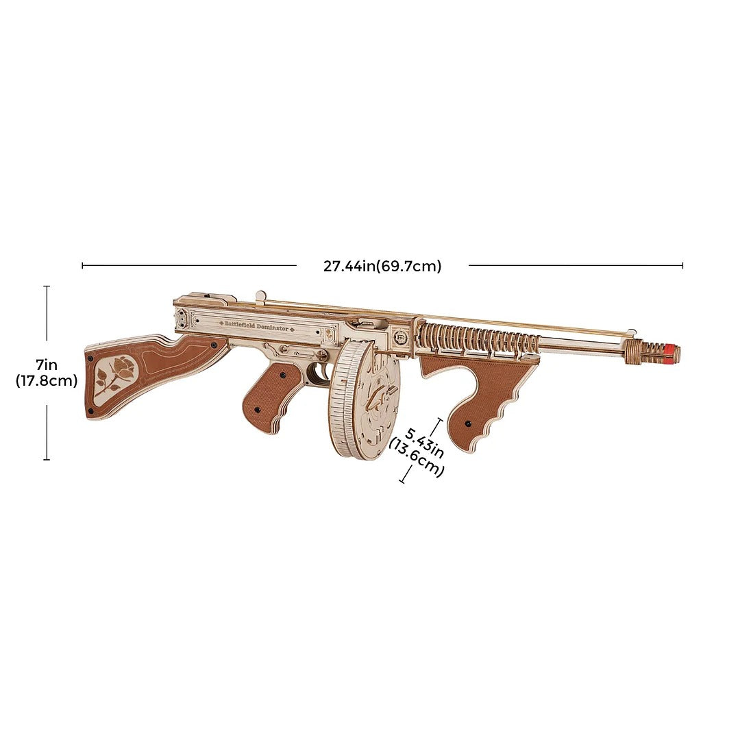 Robotime Rokr Thompson Submachine Blaster Toy 3D Wooden Puzzle Lqb01 Dropship