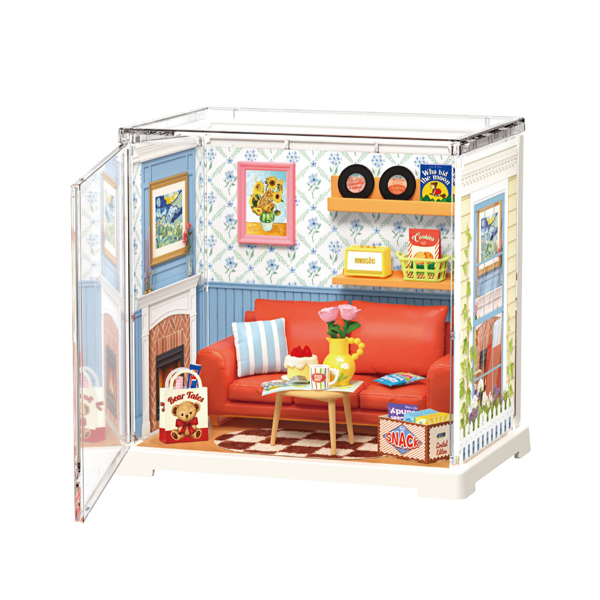 Rolife Country Blue Lounge DIY Miniature House DWS05B