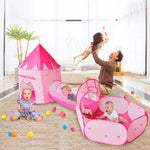 3 In 1 Kid Tent House Play Tunnel Crawling Playhouse