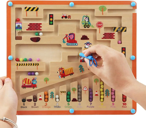 Magnetic Wooden Puzzle Activity Board