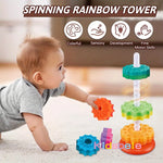 Rotated Rainbow Spinning Stacking Toys