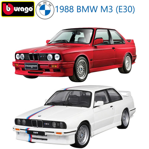 Bburago 1998 BMW M3 (E30) Sports Cars Model 1:24 Scale Alloy