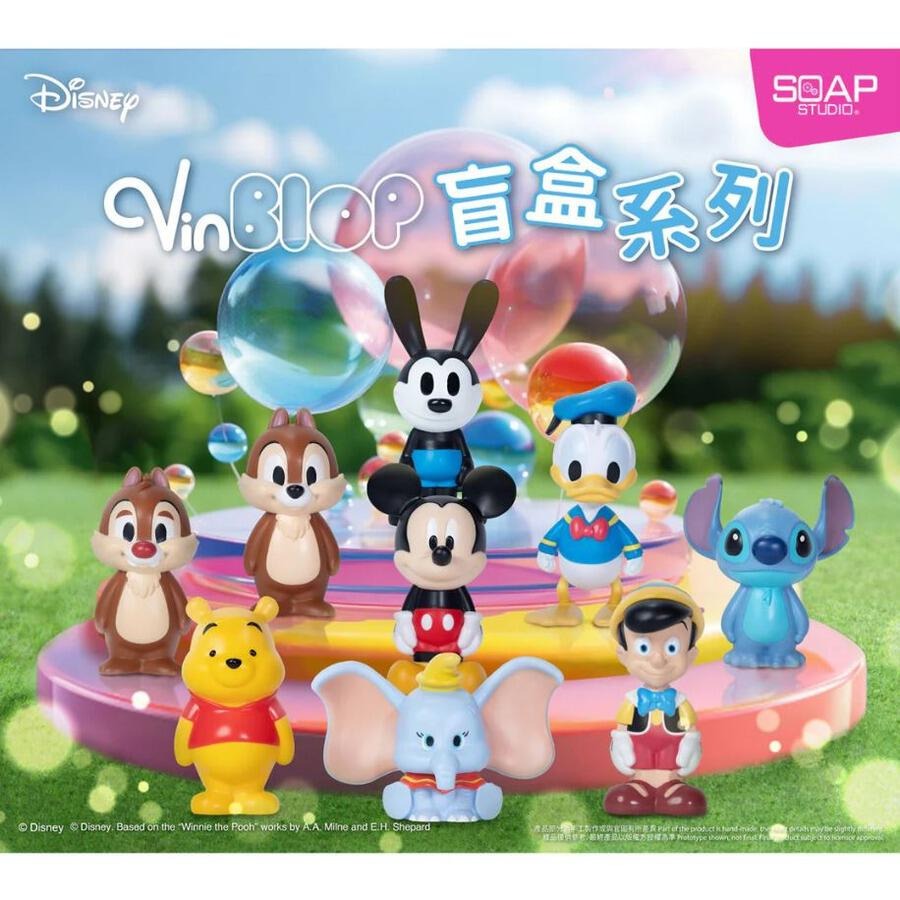 Soap Studio Disney Vin-Blop Classic Character Figure Blind Box - Assorted - Disney