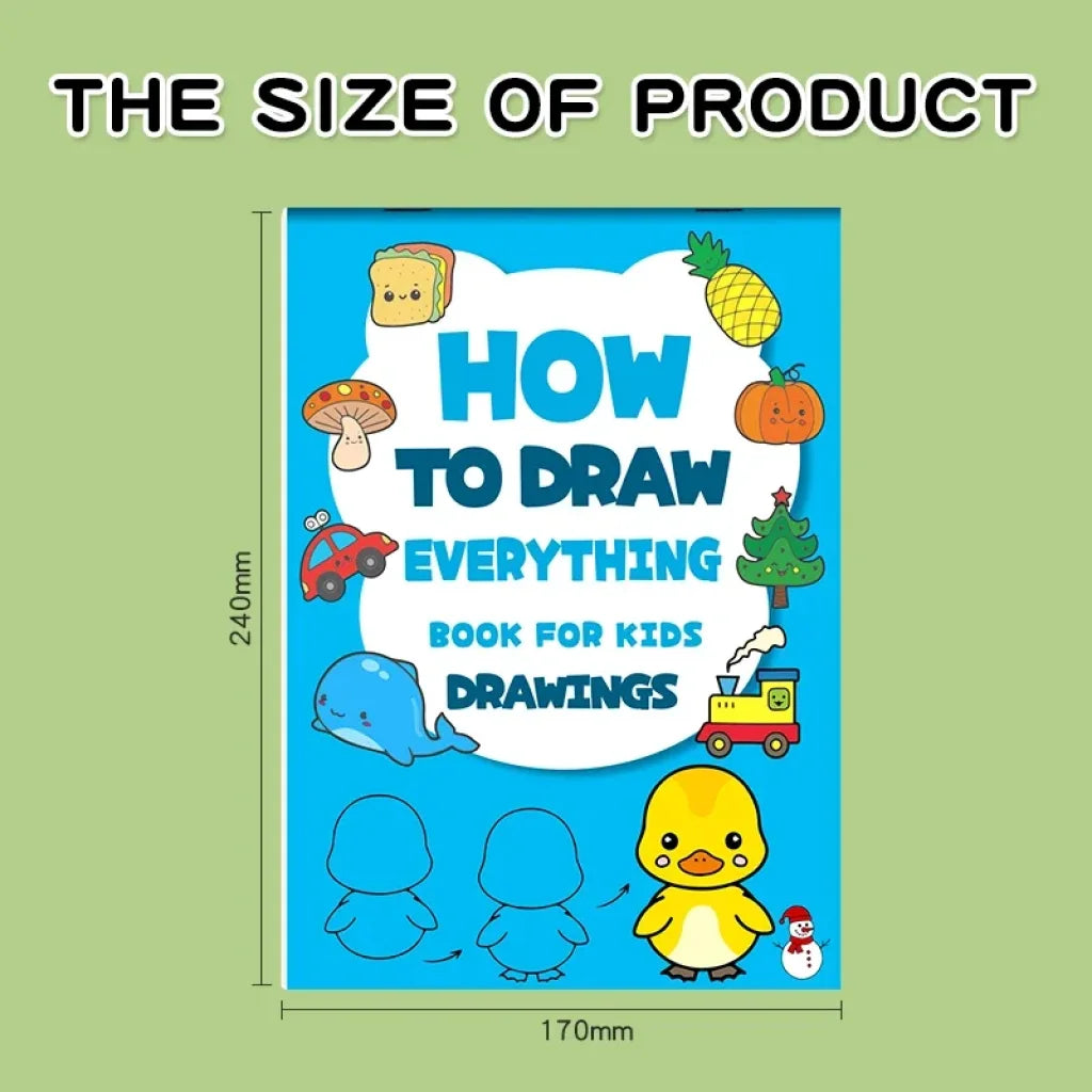 Art Learning Book - How to Draw Everything with Simple Steps - Blue