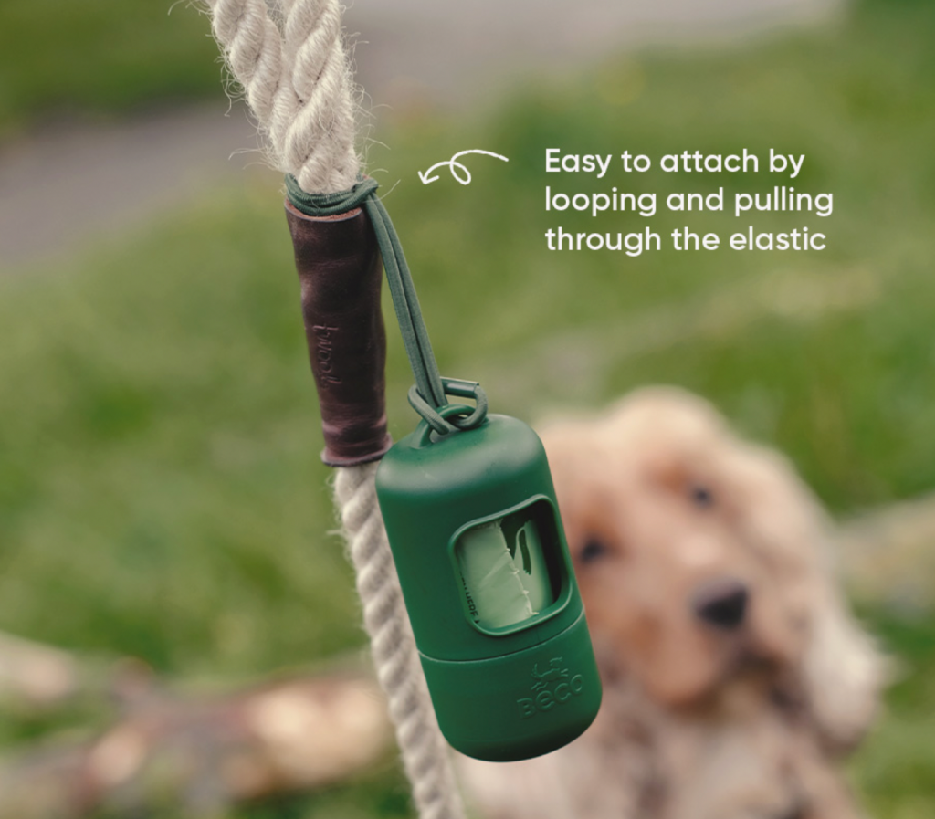 Beco Recycled Plastic Poop Bag Dispenser – Includes 15 Poop Bags