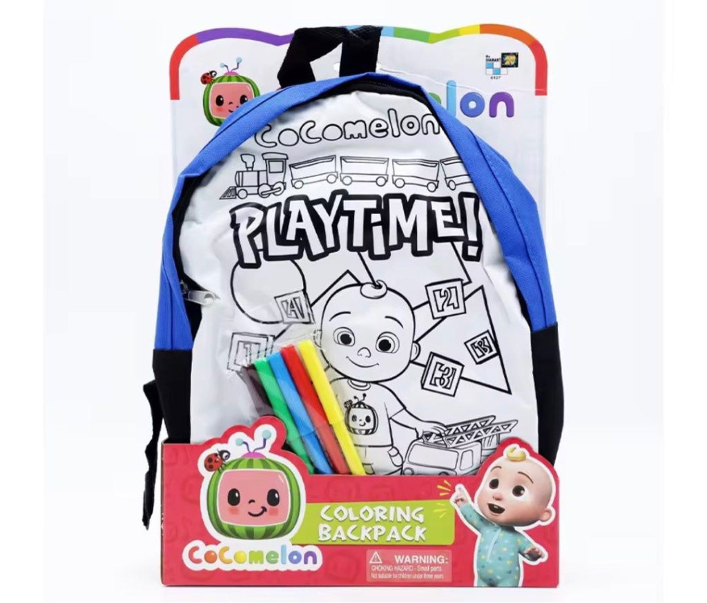 CoComelon Colouring Backpack Reading Toys