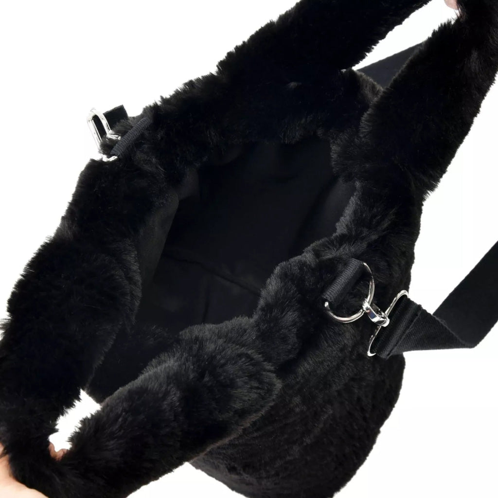 Disney Mickey Mouse 2 Way Fur Tote Bag