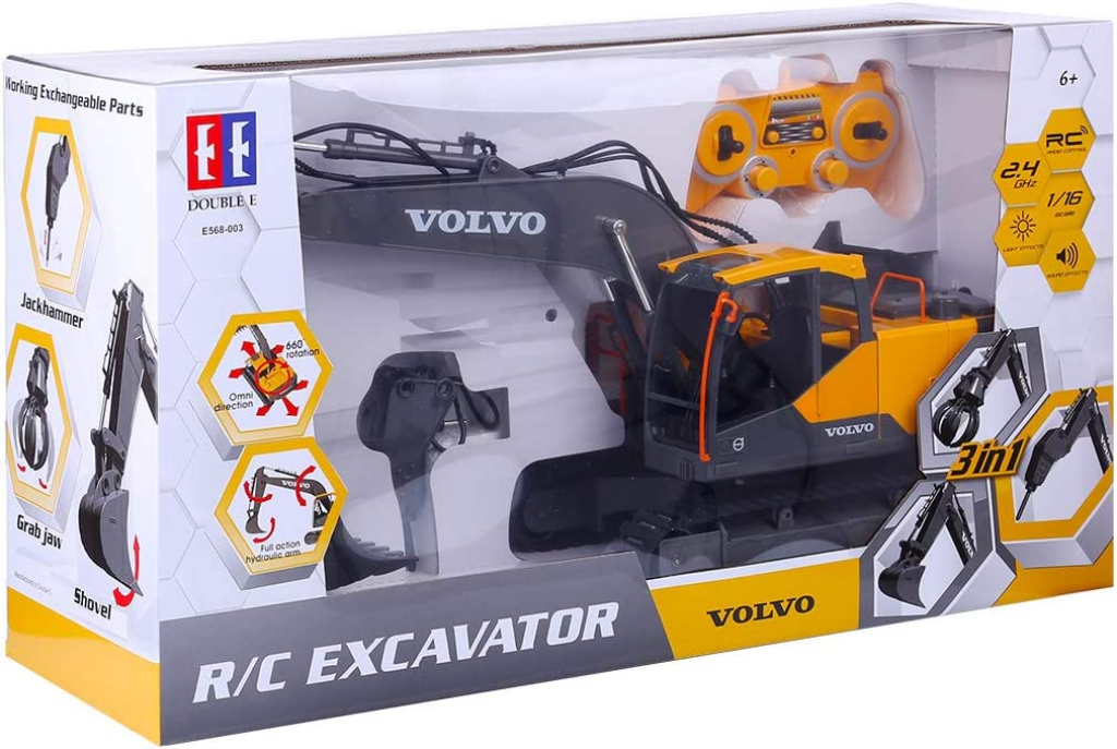 Double E Volvo 3 In 1 Rc Excavator