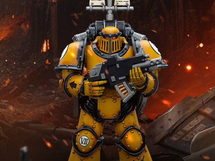 Joytoy Imperial Fists Legion Mkiii Tactical Squad Legionary With Vexilla Jt9053 Warhammer 40K