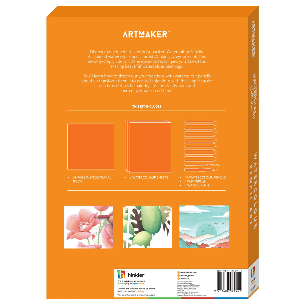 Hinkler Art Maker Masterclass Collection: Watercolour Pencils Artmaker