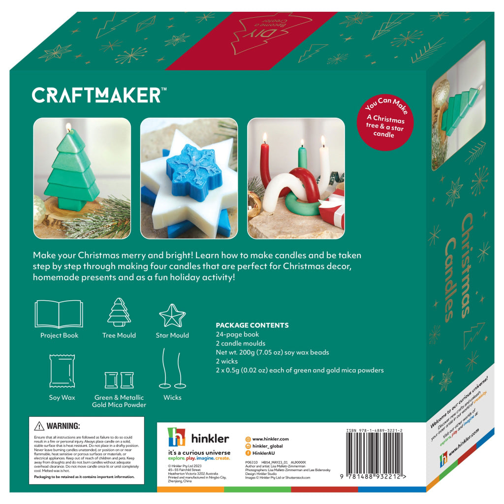Hinkler Craft Maker Christmas Candles Kit Craft Maker