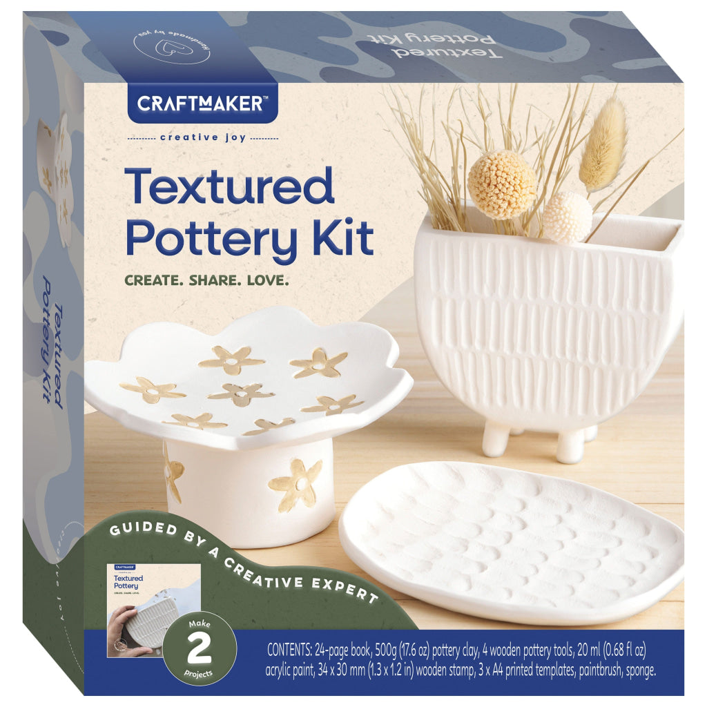 Hinkler Craft Maker Classic Textured Pottery Kit CRAFT MAKER