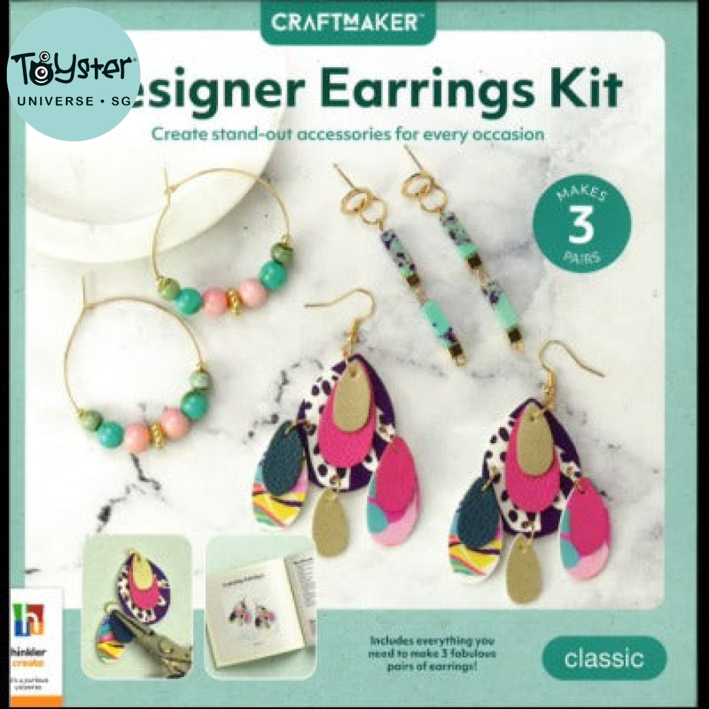 Hinkler Craft Maker Designer Earrings Kit Junior Jigsaw