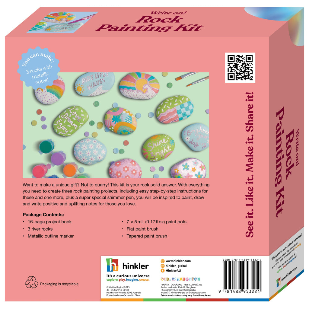 Hinkler Omc! Write On! Rock Painting Kit