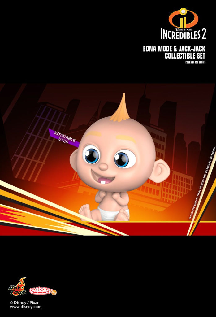 Hot Toys Cosbaby Incredibles2 Edna Mode And Jack-Jack Collectible Set Disney Pixar