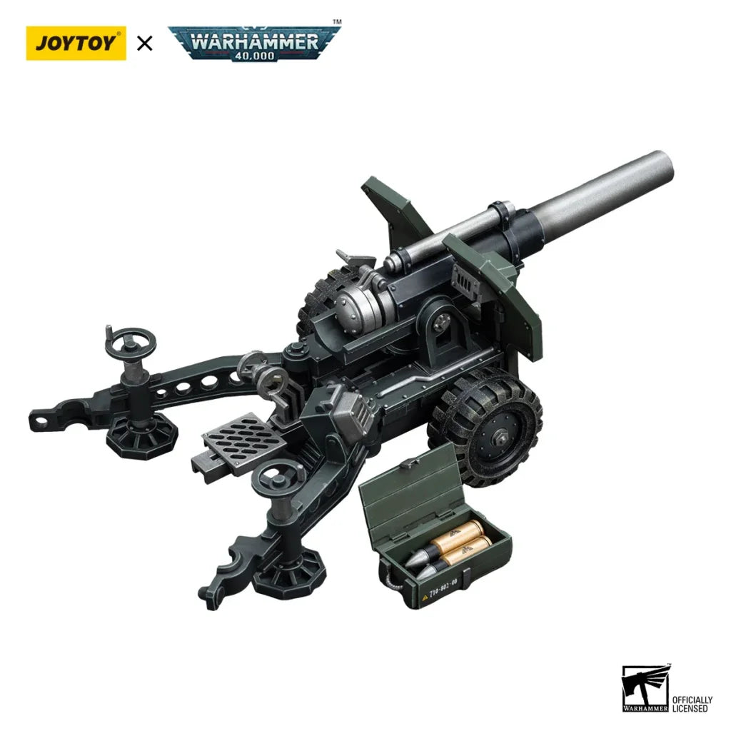 JOYTOY Warhammer 40k 1/18 Action Figures Anime Astra Militarum Ordnance Team with Bombast Field Gun Mobile Soldier