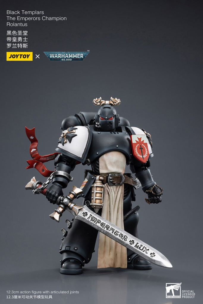 Joytoy Warhammer 40K Black Templars The Emperors Champion Rolantus Jt7585 Warhammer