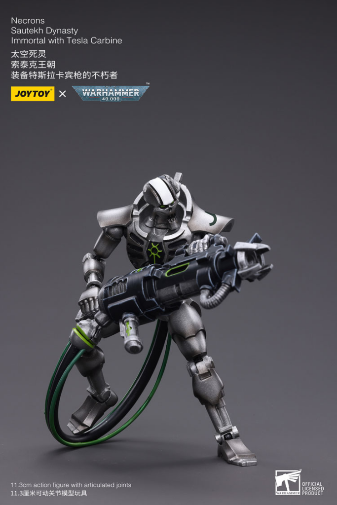 Joytoy Warhammer 40K Necrons Sautekh Dynasty Immortal With Tesla Carbine Warhammer