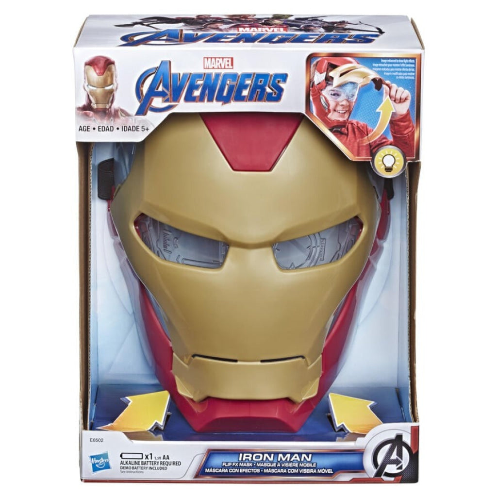 Marvel Avengers Iron Man Flip FX Mask with Flip-Activated Light Effects - Marvel