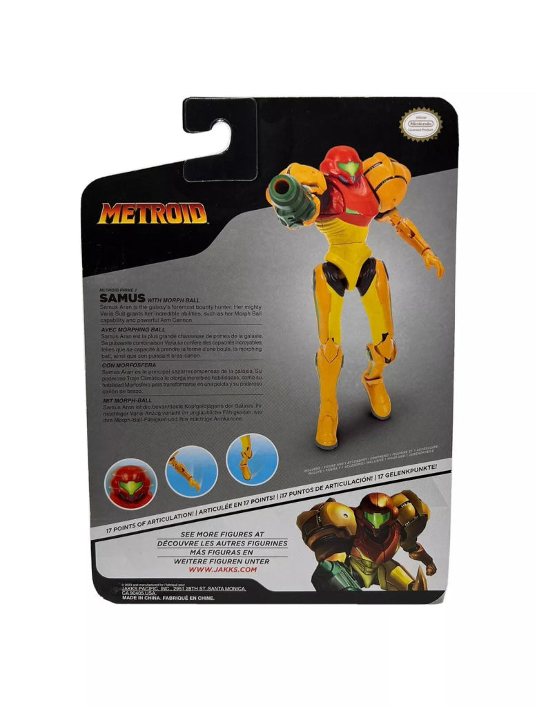 Nintendo 4’’ Figures - Metriod Samus With Morph Ball Nintendo