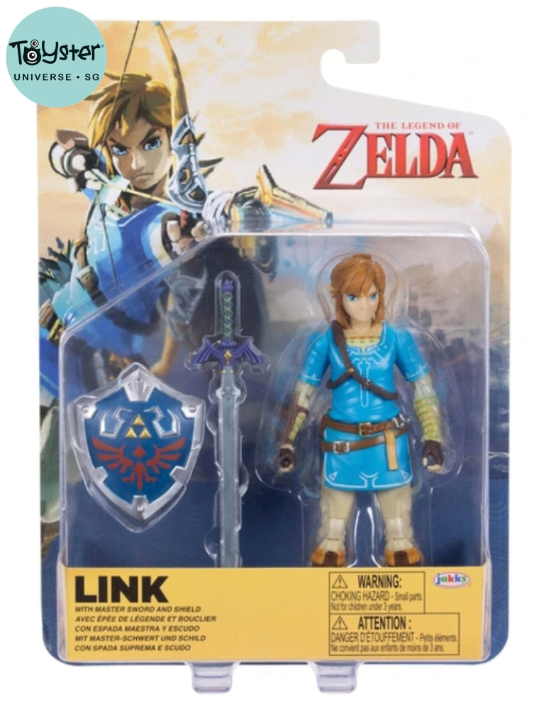 Nintendo 4’’ Figures - Link With Master Sword And Shield Nintendo