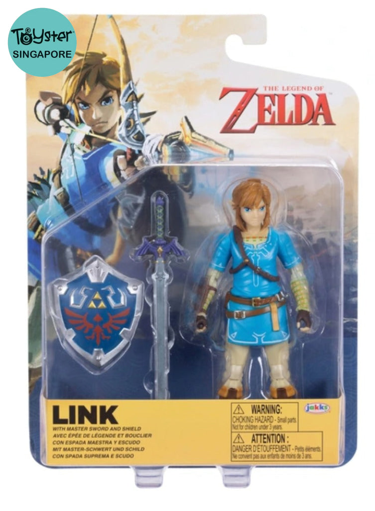 Nintendo 4’’ Figures - Link With Master Sword And Shield Nintendo