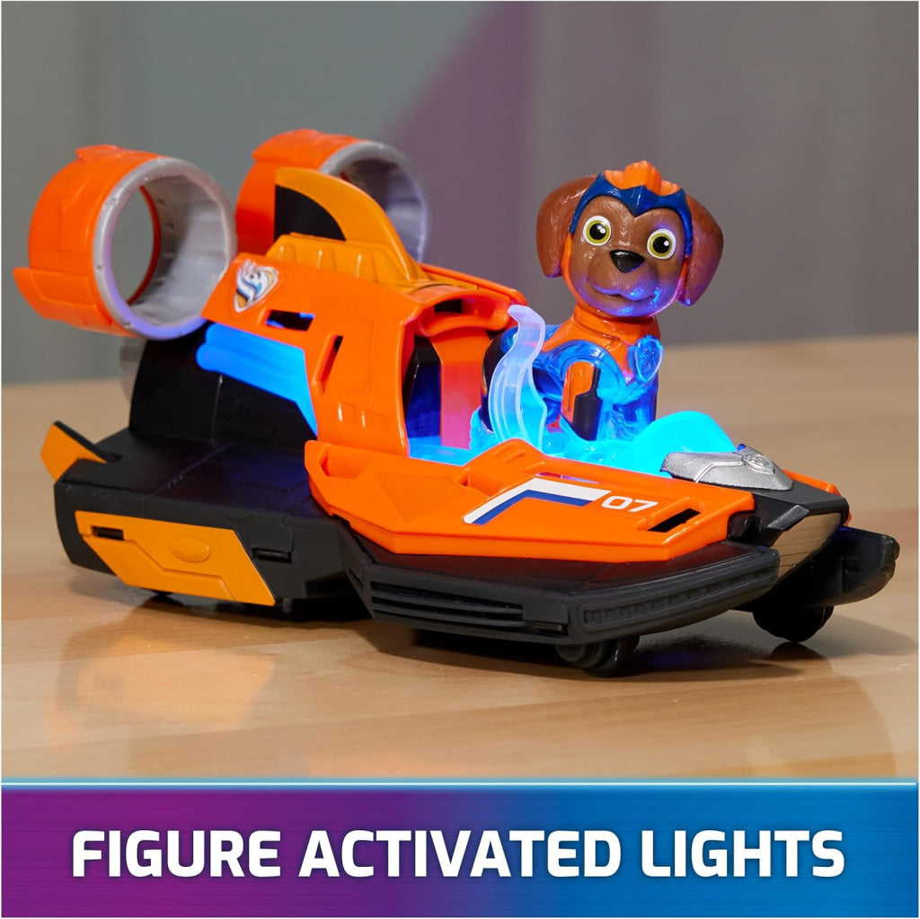 Paw Patrol Toy Jet Boat With Zuma Mighty Pups Action Figure Lights And Sounds