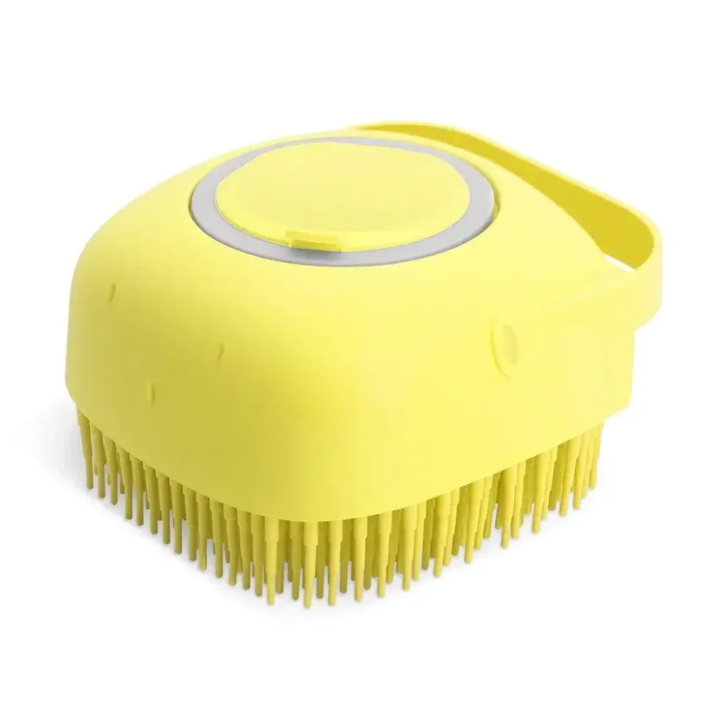 Pet Dog Shampoo Brush - Yellow