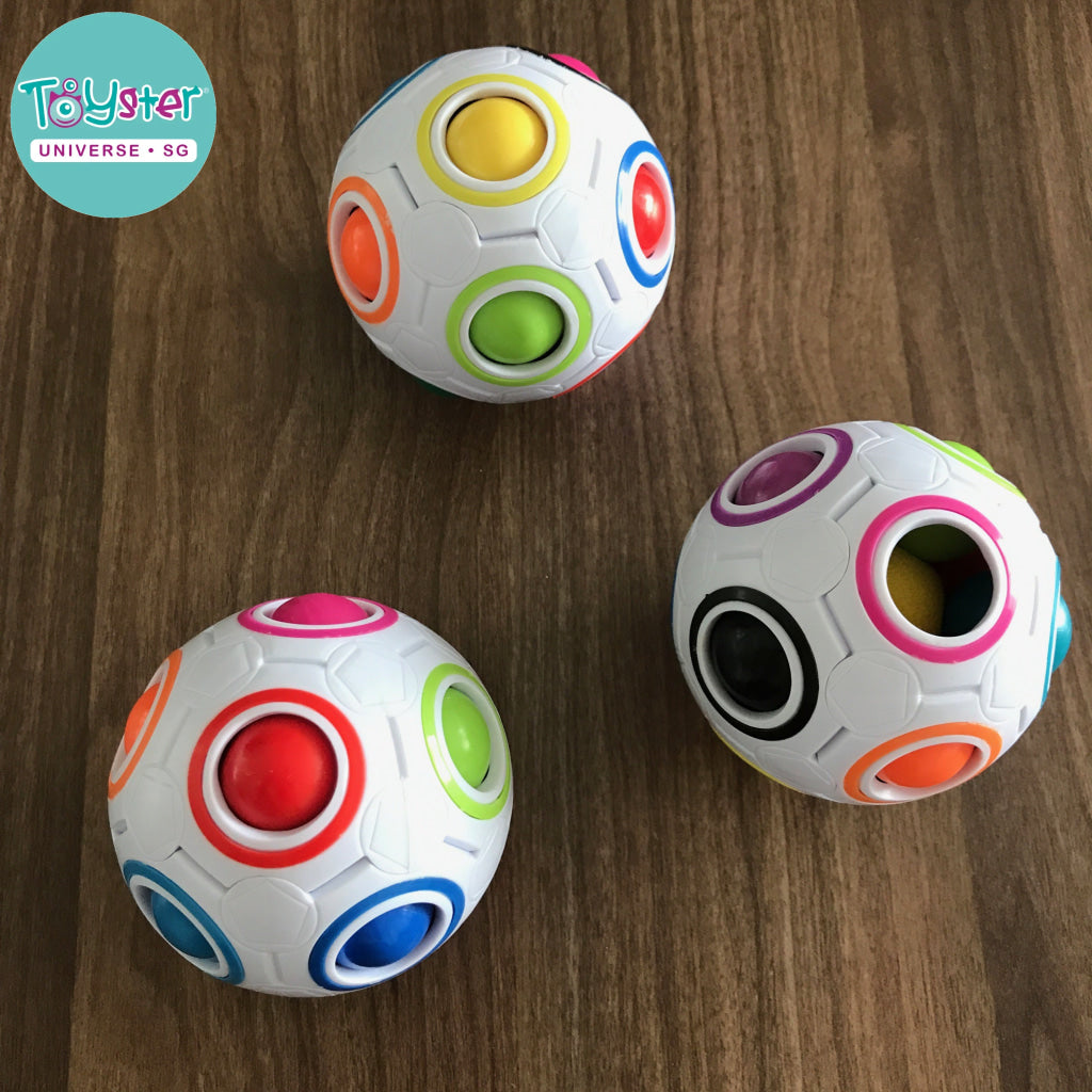 Rainbow Magic Ball Plastic Cube Twist Puzzle Toys Fidget