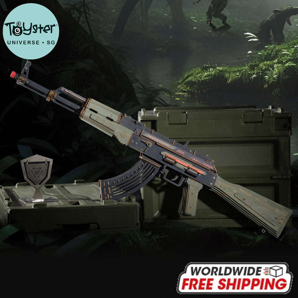ROKR AK-47 Assault Rifle Toy Gun 3D Wooden Puzzle LQ901 Green - TOYSTER ...