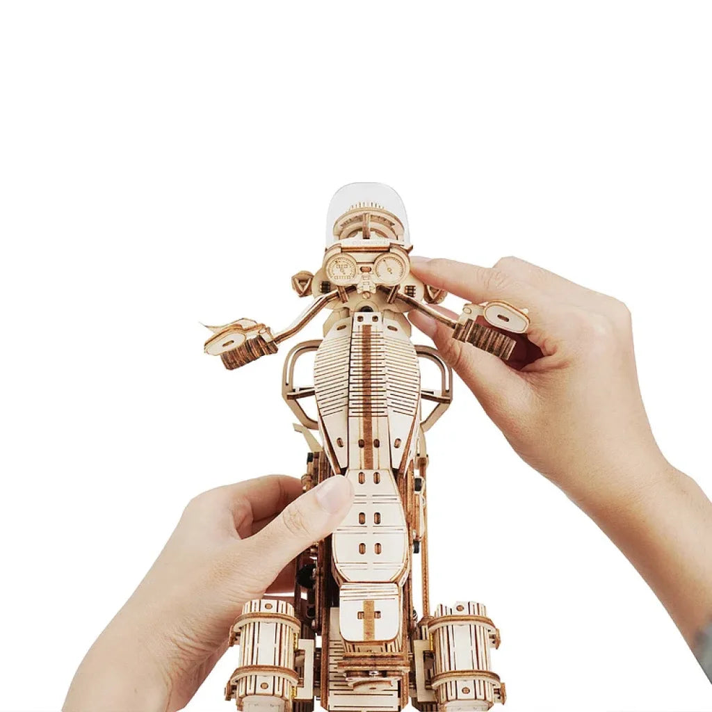 Robotime Rokr Cruiser Motorcycle Lk504 3D Wooden Puzzle Dropship