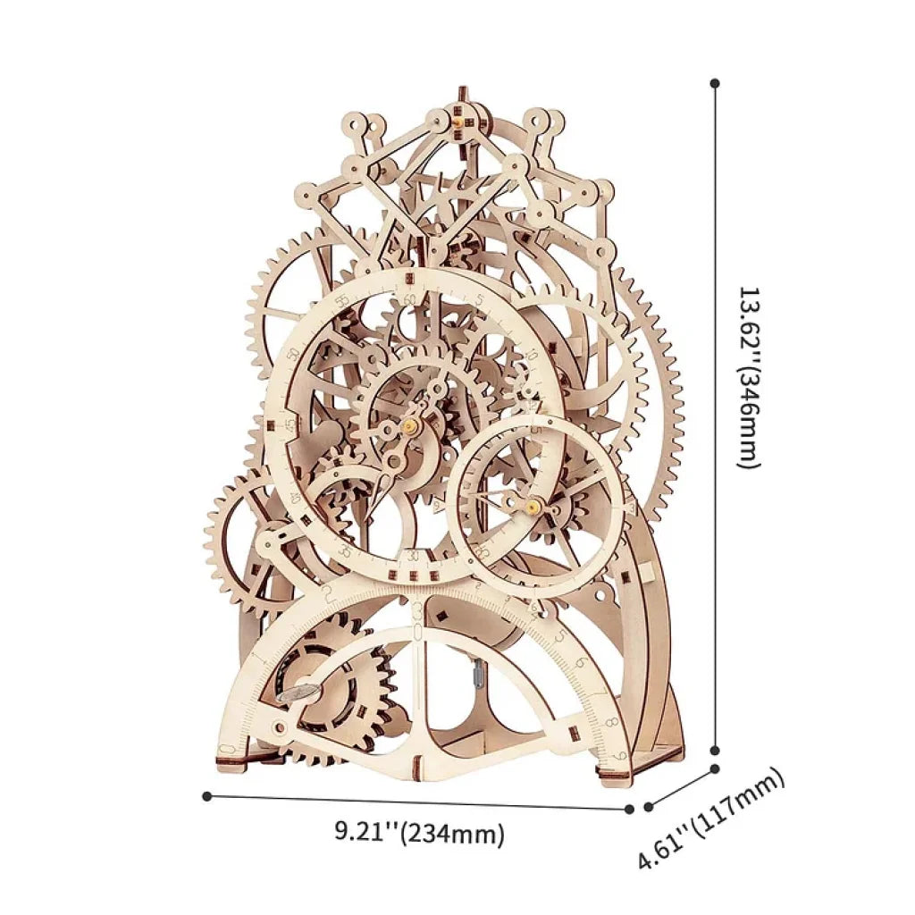 Robotime Rokr Pendulum Clock Mechanical Gears 3D Wooden Puzzle Lk501 Dropship