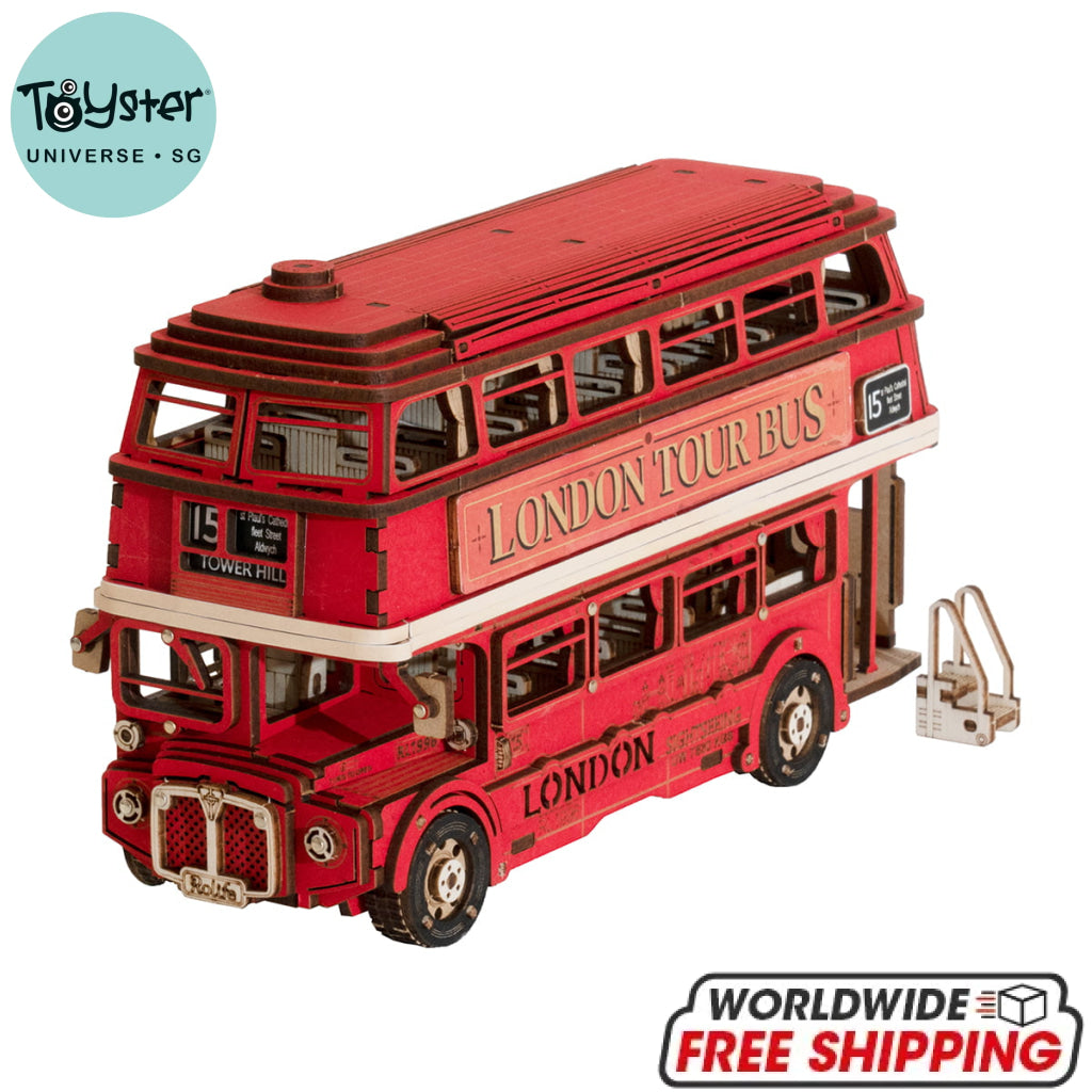 Robotime Rolife London Tour Bus 3D Wooden Puzzle TGM02 - TOYSTER