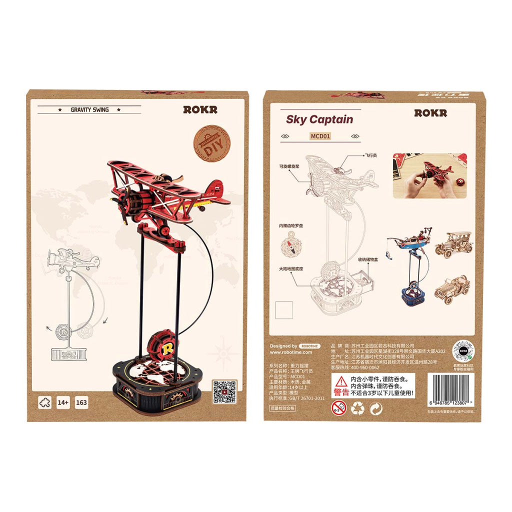 Robotime ROKR Sky Captain DIY Pendulum Toy 3D Puzzle MCD01 Dropship