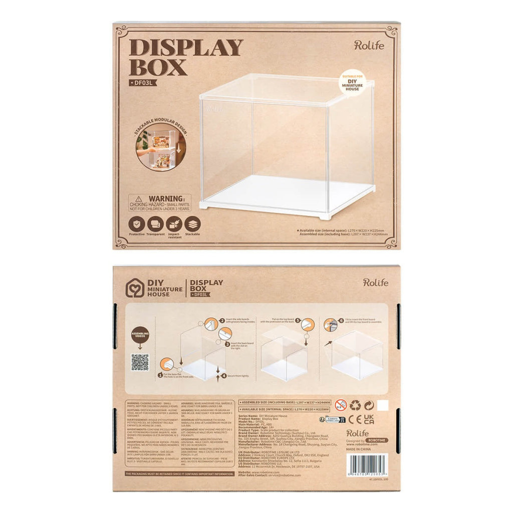 Robotime Rolife Miniature House Display Box Df03L Dropship