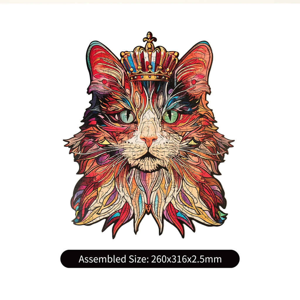 Robotime Rowood Cat King Wooden Jigsaw Puzzle TA002 Dropship