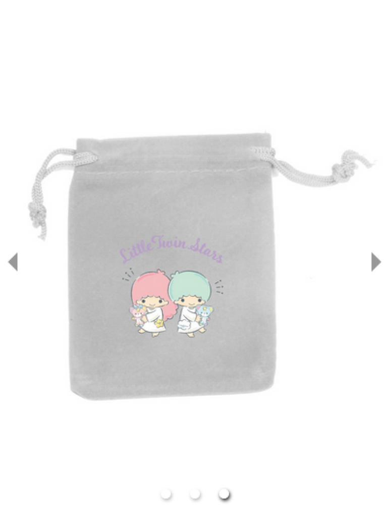 Sanrio Little Twin Stars ’Go Shopping’ Pink Cardholder With Silver-Plated Charm Hello Kitty