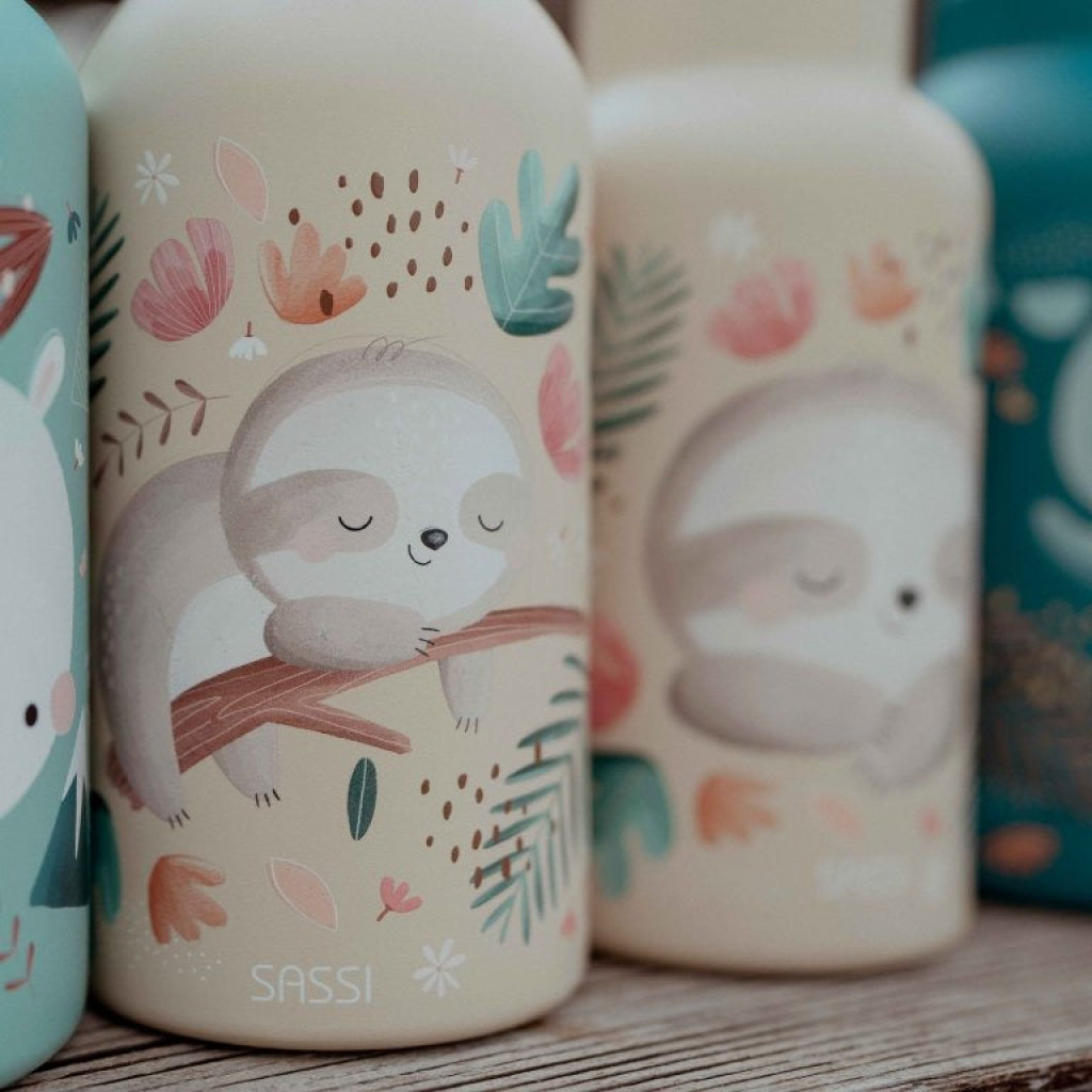 Sassi Gnawy the Sloth 500 ml Stainless Steel Bottle SASSI