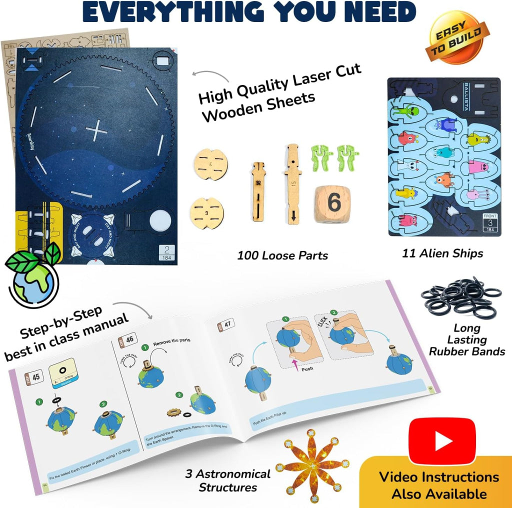 Smartivity Space Shooters DIY STEM Construction Toy - Brain