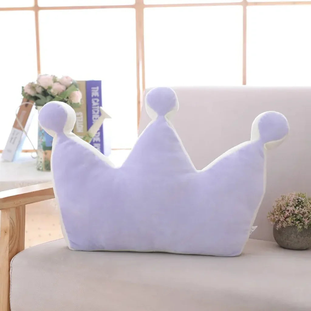 Soft Princess Crown Pillow - 36cm purple