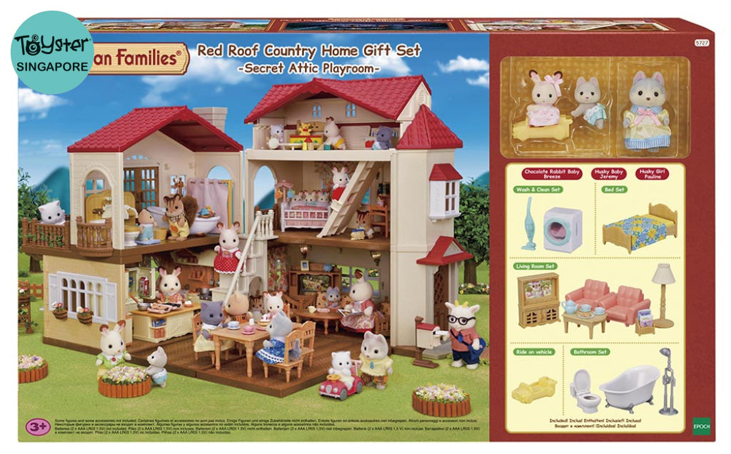 Sylvanian Families Red Roof Country Home Gift Set Secret Attic